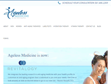Tablet Screenshot of agelessmedicineofthepalmbeaches.com